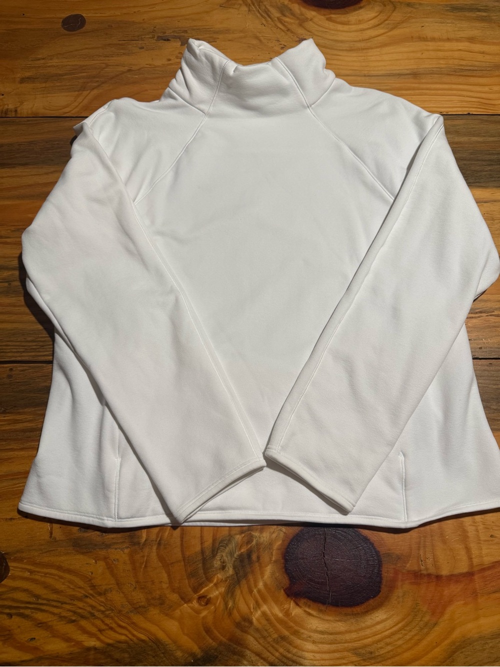 Athleta White Pullover Sweatshirt with Pockets Size Large